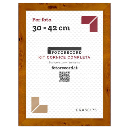 Il kit cornice completa 30×42 cm col foglio segnaposto Fotorecord: al suo posto va la tua foto