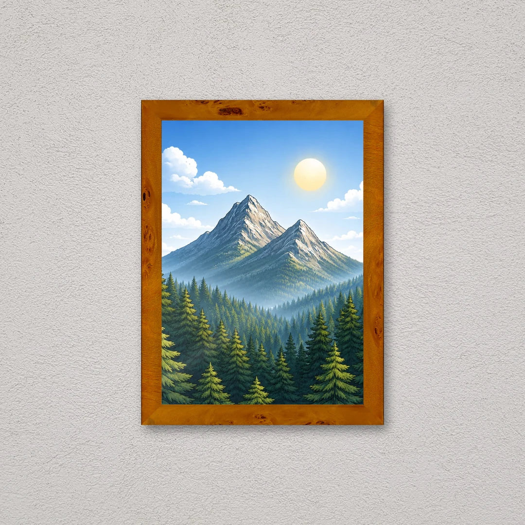Il kit cornice completa 30×42 cm a parete, con una fotografia di esempio dentro