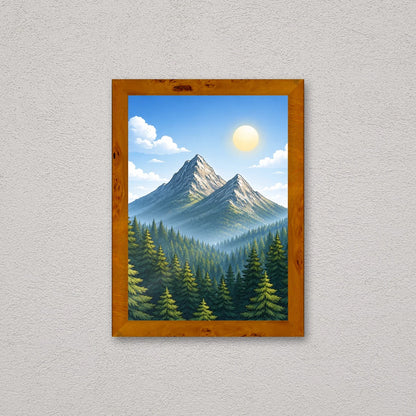 Il kit cornice completa 30×42 cm a parete, con una fotografia di esempio dentro