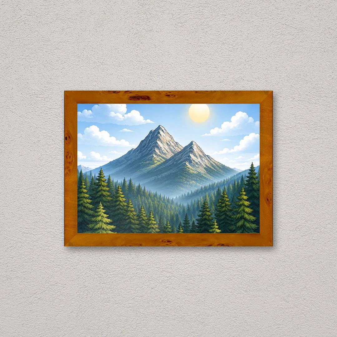 Il kit cornice completa 30×42 cm a parete di traverso, con una fotografia di esempio dentro