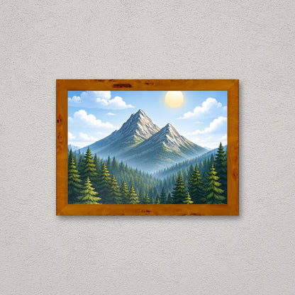 Il kit cornice completa 30×42 cm a parete di traverso, con una fotografia di esempio dentro