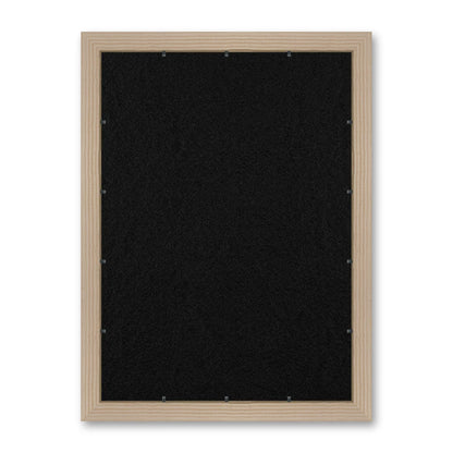 Il retro del kit cornice completa: il pannello in MDF montato nella battuta