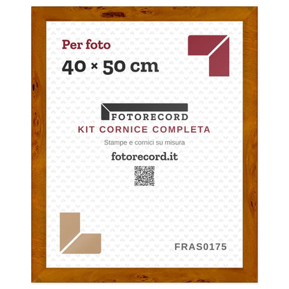 Il kit cornice completa 40×50 cm col foglio segnaposto Fotorecord: al suo posto va la tua foto