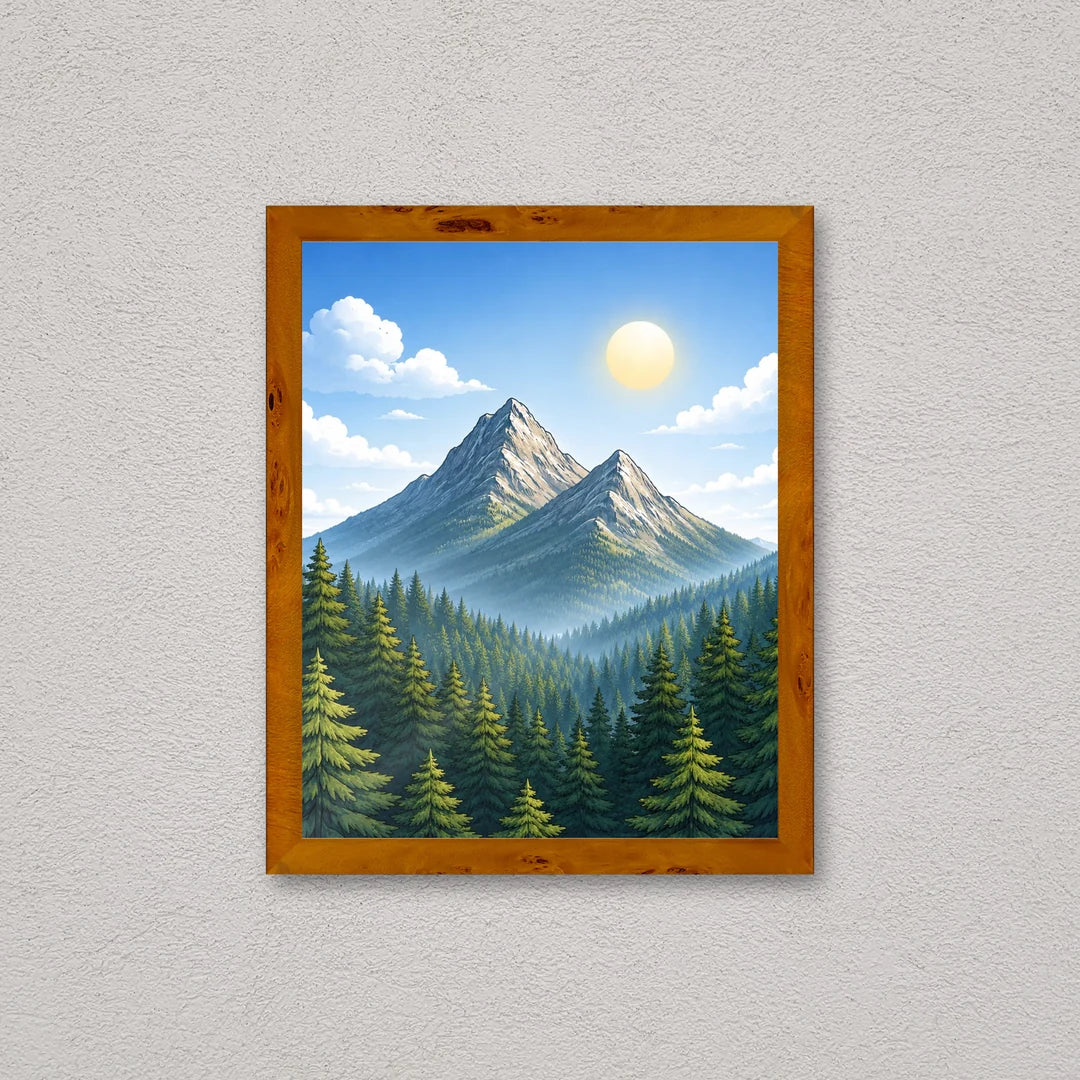 Il kit cornice completa 40×50 cm a parete, con una fotografia di esempio dentro
