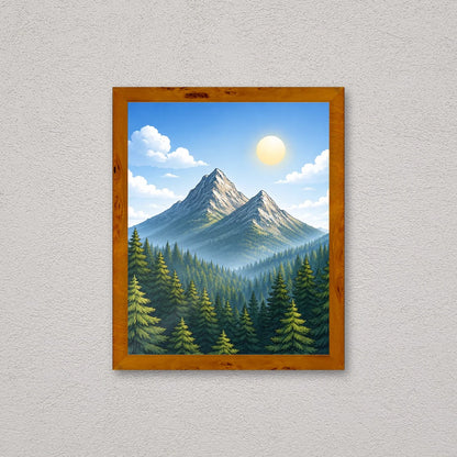 Il kit cornice completa 40×50 cm a parete, con una fotografia di esempio dentro