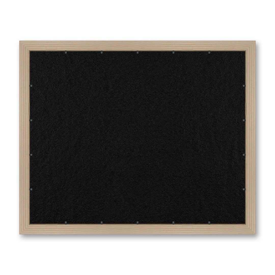 Il retro del kit cornice completa: il pannello in MDF montato nella battuta, di traverso