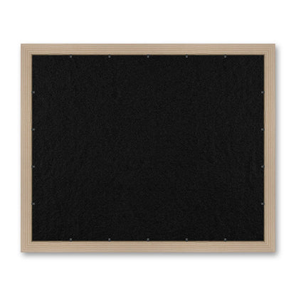 Il retro del kit cornice completa: il pannello in MDF montato nella battuta, di traverso