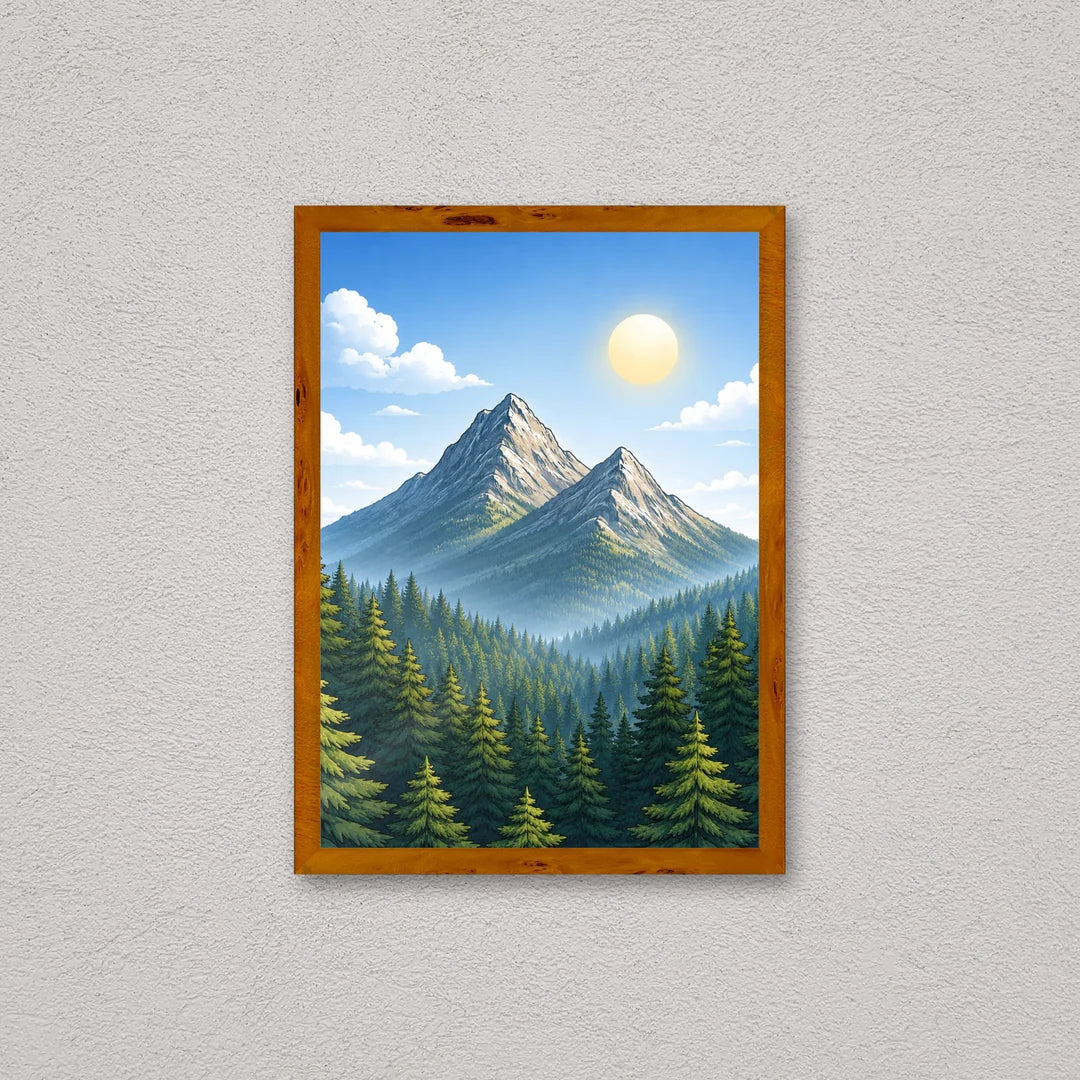 Il kit cornice completa 50×70 cm a parete, con una fotografia di esempio dentro