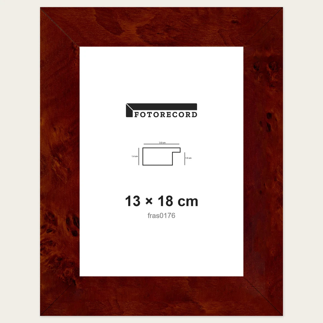 Kit Cornice Completa 13x18 cm — Marrone Lucido | fras0176