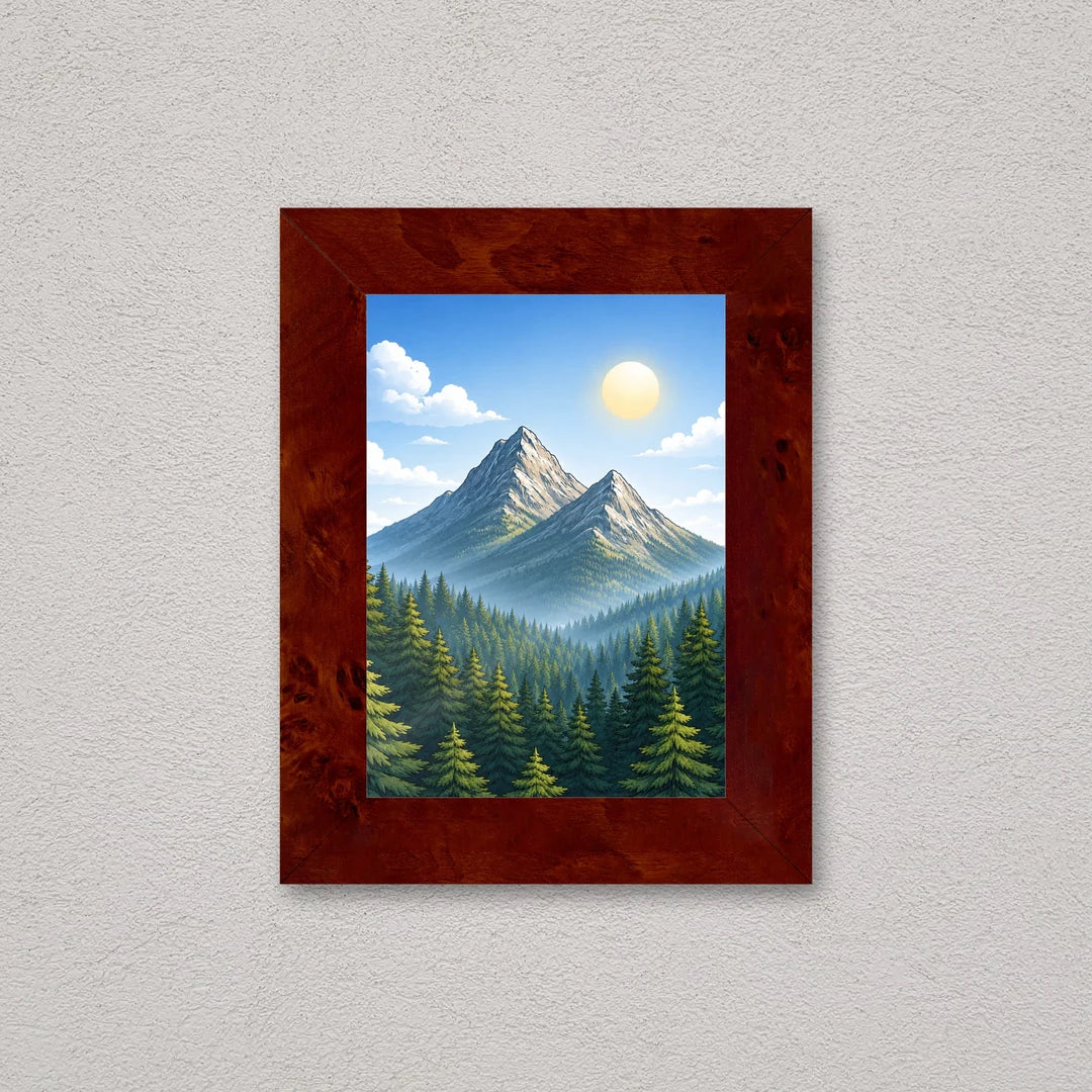 Il kit cornice completa 13×18 cm a parete, con una fotografia di esempio dentro