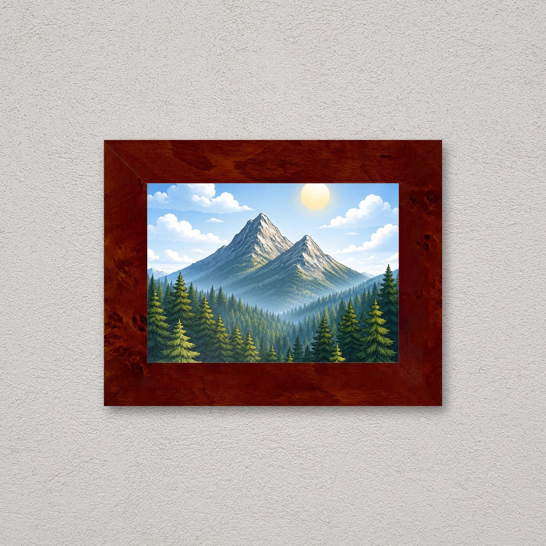 Il kit cornice completa 13×18 cm a parete di traverso, con una fotografia di esempio dentro