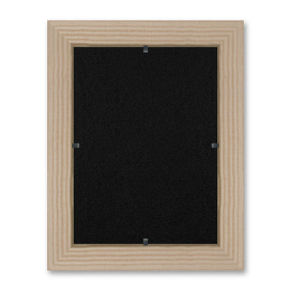 Il retro del kit cornice completa: il pannello in MDF montato nella battuta