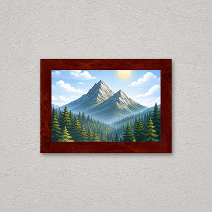 Il kit cornice completa 20×30 cm a parete di traverso, con una fotografia di esempio dentro
