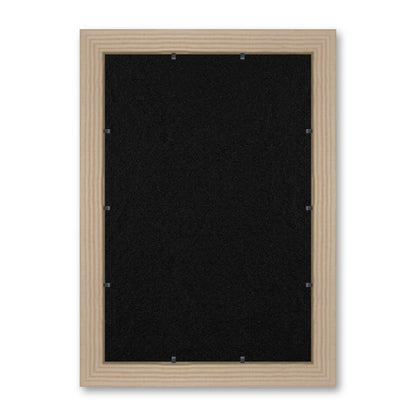 Il retro del kit cornice completa: il pannello in MDF montato nella battuta