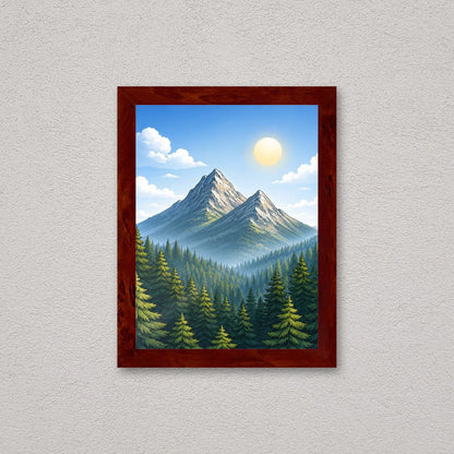 Il kit cornice completa 30×40 cm a parete, con una fotografia di esempio dentro