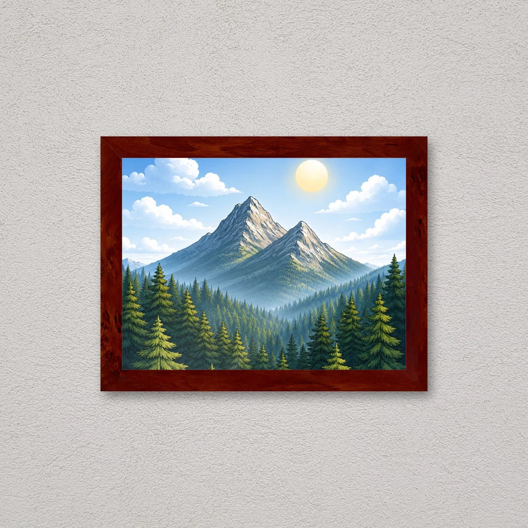 Il kit cornice completa 30×40 cm a parete di traverso, con una fotografia di esempio dentro