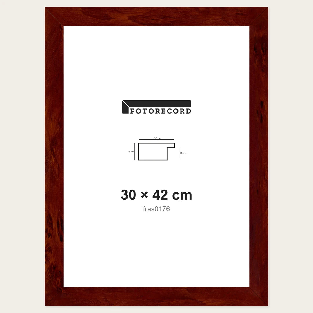 Kit Cornice Completa 30x42 cm — Marrone Lucido | fras0176