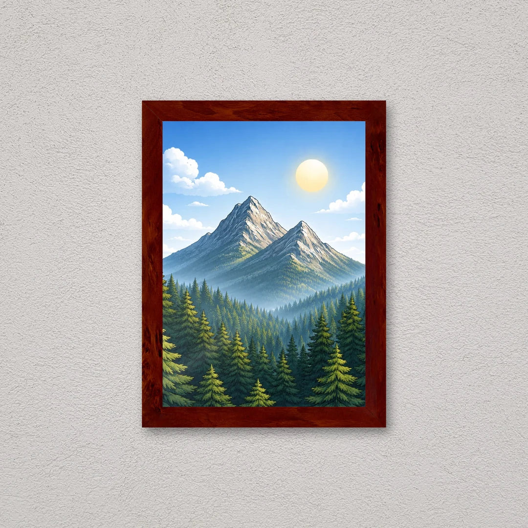 Il kit cornice completa 30×42 cm a parete, con una fotografia di esempio dentro