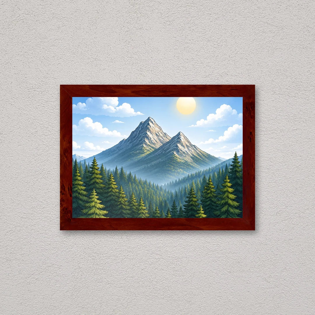 Il kit cornice completa 30×42 cm a parete di traverso, con una fotografia di esempio dentro