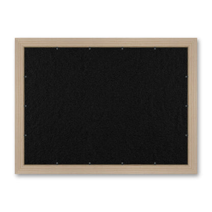 Il retro del kit cornice completa: il pannello in MDF montato nella battuta, di traverso