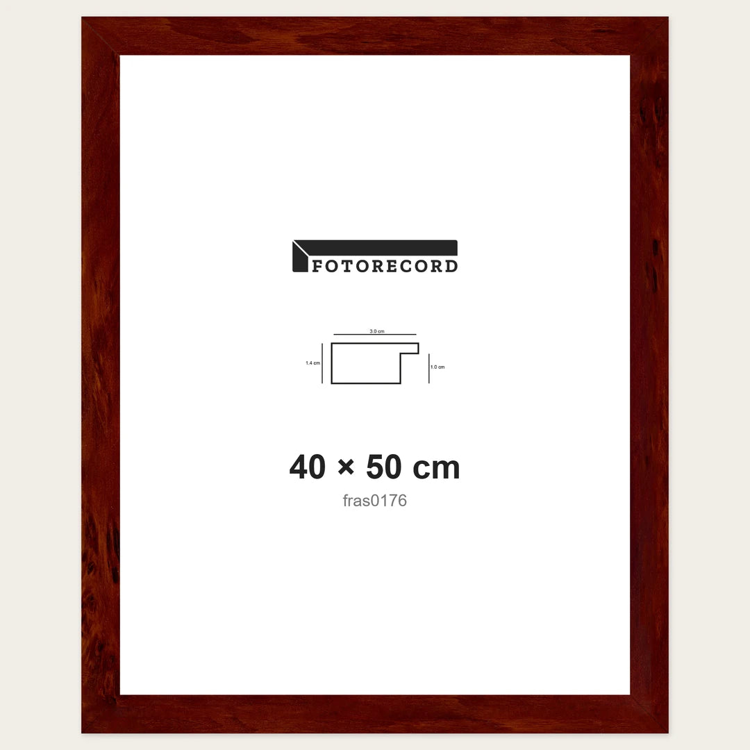 Kit Cornice Completa 40x50 cm — Marrone Lucido | fras0176