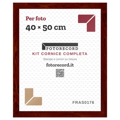 Il kit cornice completa 40×50 cm col foglio segnaposto Fotorecord: al suo posto va la tua foto