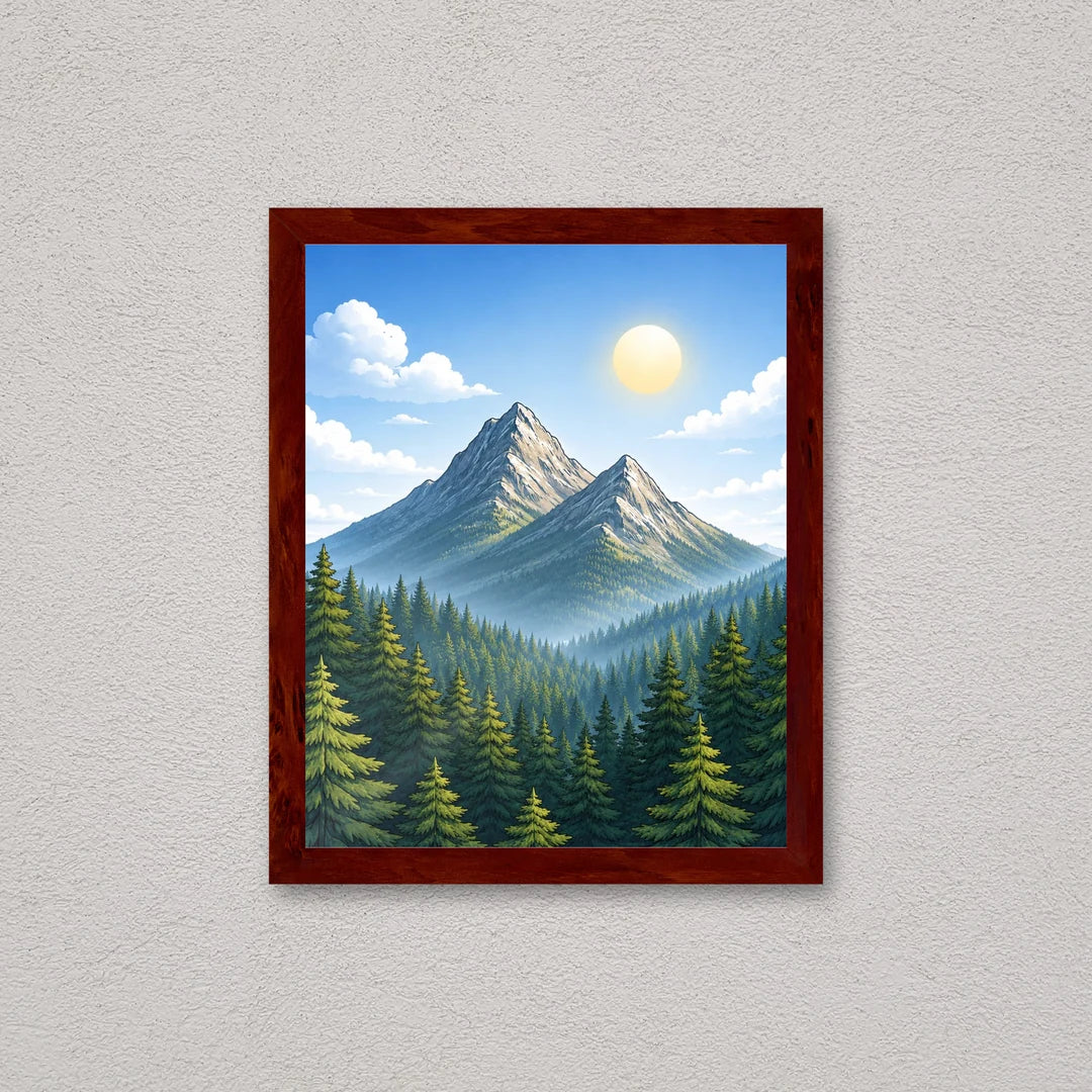 Il kit cornice completa 40×50 cm a parete, con una fotografia di esempio dentro