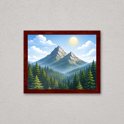 Il kit cornice completa 40×50 cm a parete di traverso, con una fotografia di esempio dentro