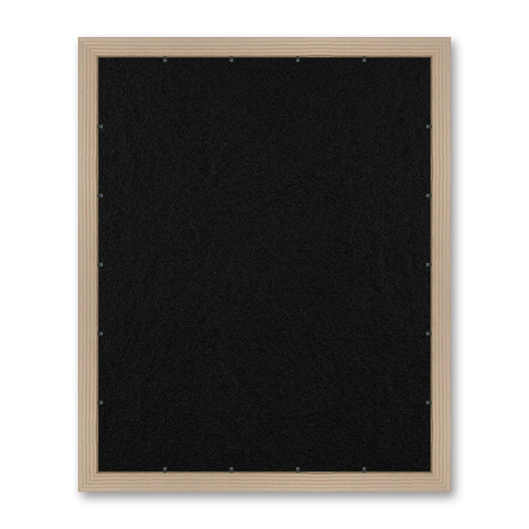 Il retro del kit cornice completa: il pannello in MDF montato nella battuta