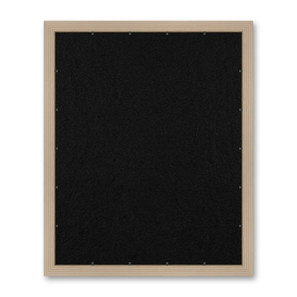 Il retro del kit cornice completa: il pannello in MDF montato nella battuta