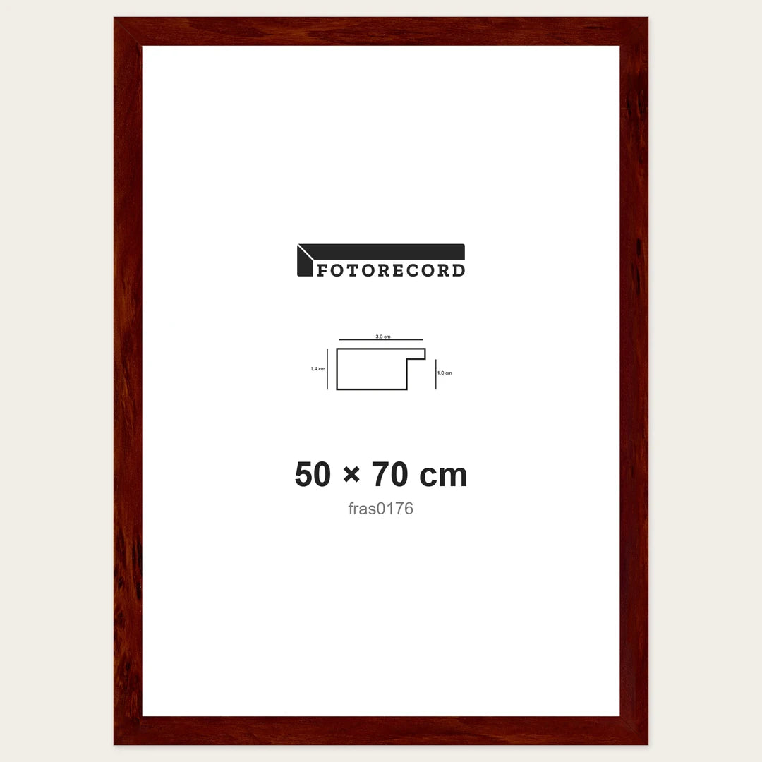 Kit Cornice Completa 50x70 cm — Marrone Lucido | fras0176