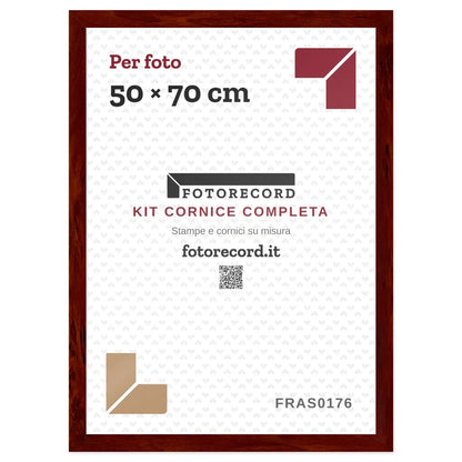 Il kit cornice completa 50×70 cm col foglio segnaposto Fotorecord: al suo posto va la tua foto