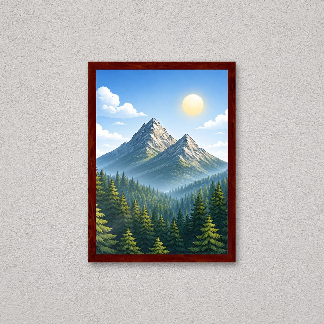 Il kit cornice completa 50×70 cm a parete, con una fotografia di esempio dentro