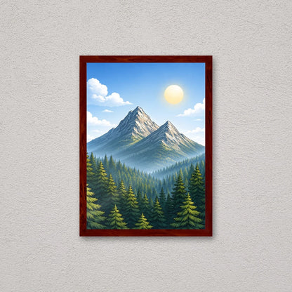 Il kit cornice completa 50×70 cm a parete, con una fotografia di esempio dentro