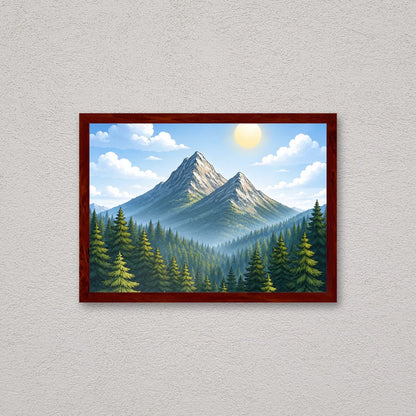 Il kit cornice completa 50×70 cm a parete di traverso, con una fotografia di esempio dentro
