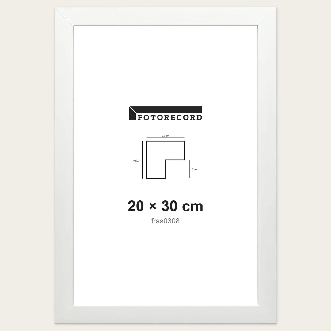Kit Cornice Completa 20x30 cm — Bianco Satinato | fras0308