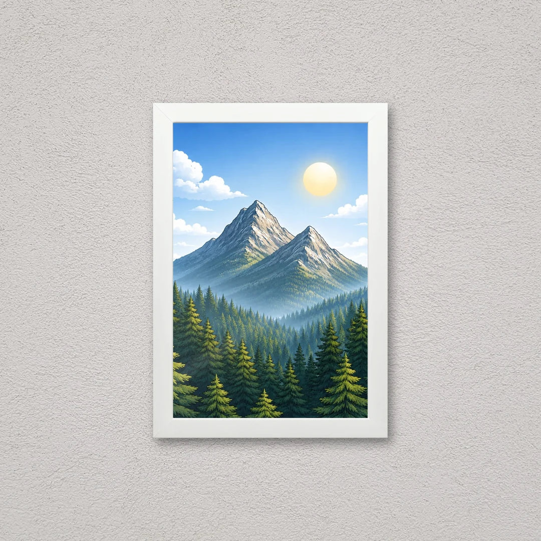 Il kit cornice completa 20×30 cm a parete, con una fotografia di esempio dentro