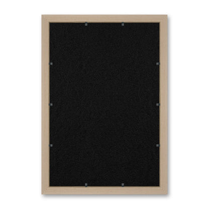 Il retro del kit cornice completa: il pannello in MDF montato nella battuta