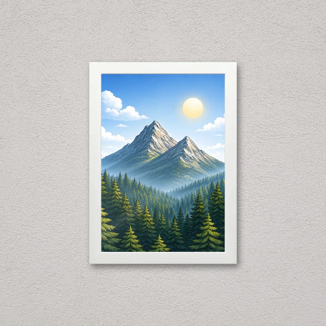 Il kit cornice completa 21×30 cm a parete, con una fotografia di esempio dentro
