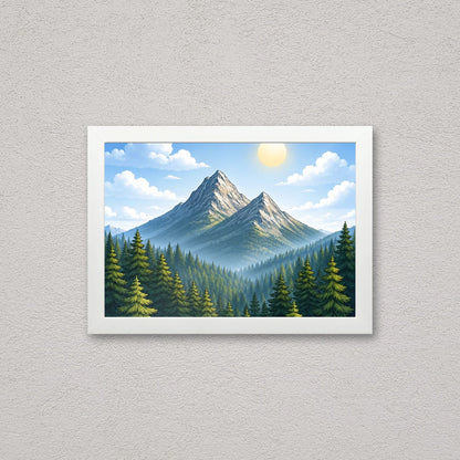 Il kit cornice completa 21×30 cm a parete di traverso, con una fotografia di esempio dentro