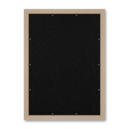 Il retro del kit cornice completa: il pannello in MDF montato nella battuta