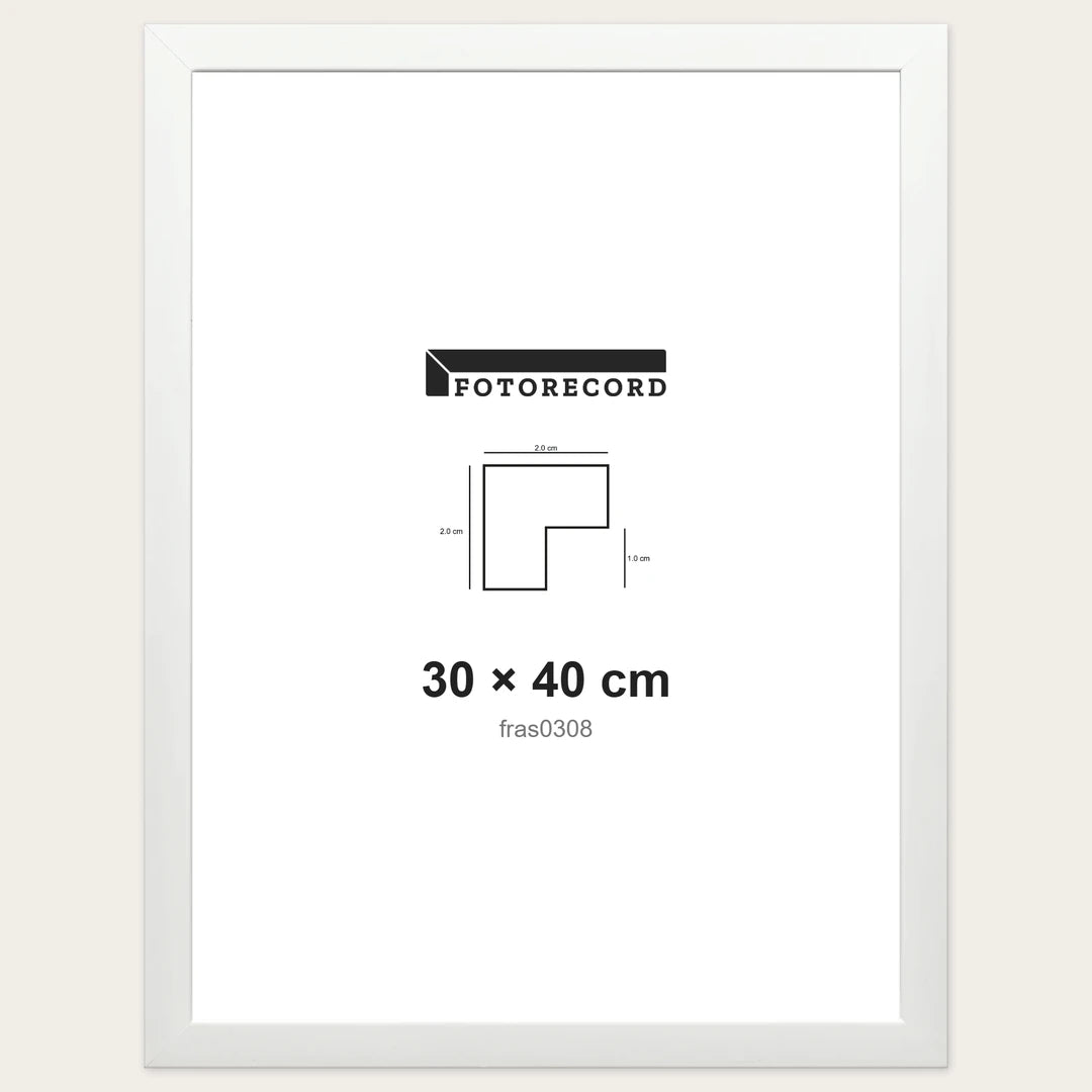 Kit Cornice Completa 30x40 cm — Bianco Satinato | fras0308