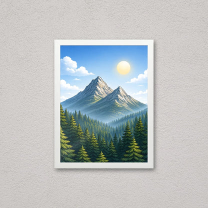 Il kit cornice completa 30×40 cm a parete, con una fotografia di esempio dentro