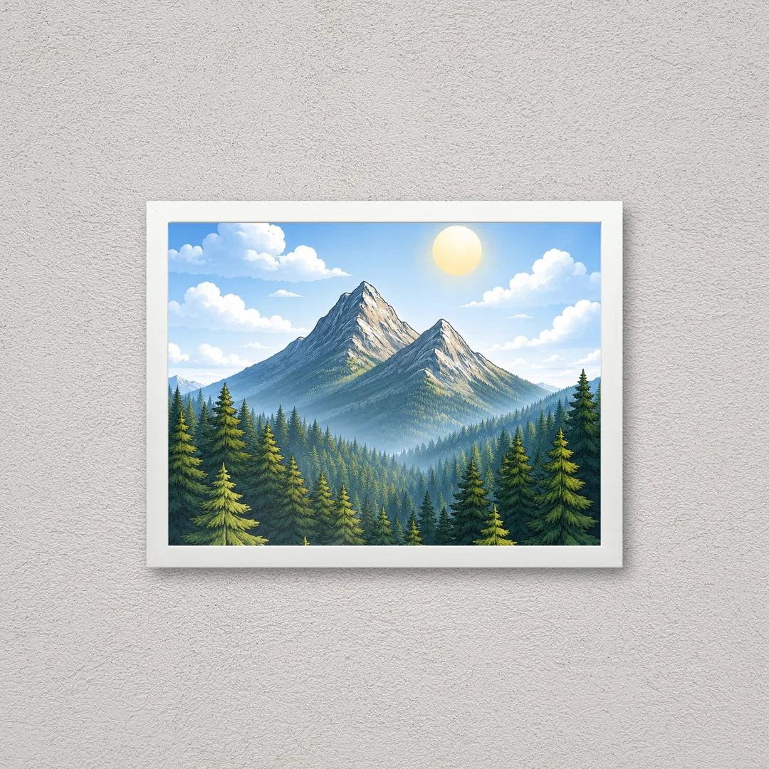 Il kit cornice completa 30×40 cm a parete di traverso, con una fotografia di esempio dentro