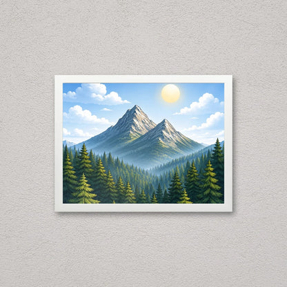 Il kit cornice completa 30×40 cm a parete di traverso, con una fotografia di esempio dentro