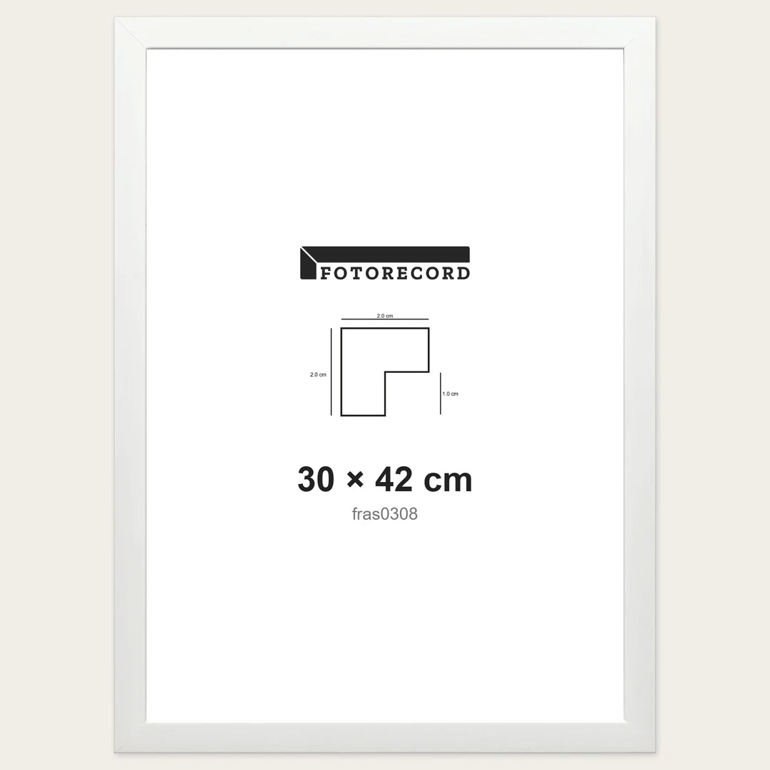 Kit Cornice Completa 30x42 cm — Bianco Satinato | fras0308