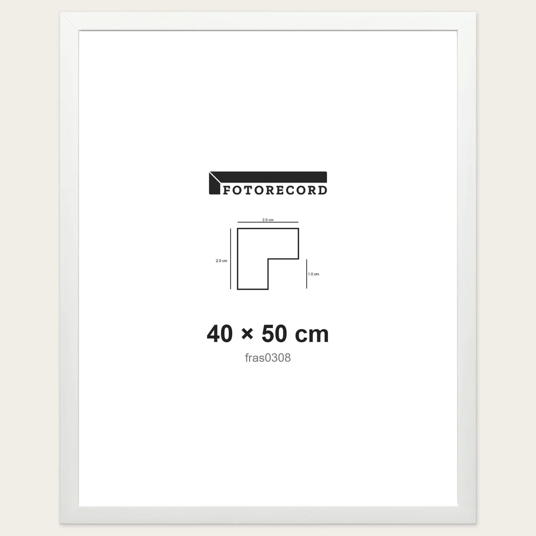Kit Cornice Completa 40x50 cm — Bianco Satinato | fras0308