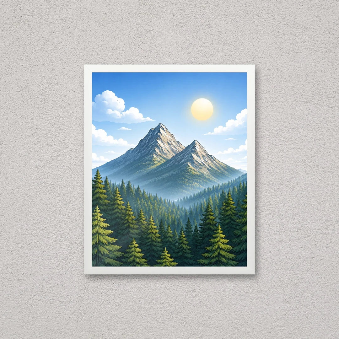 Il kit cornice completa 40×50 cm a parete, con una fotografia di esempio dentro