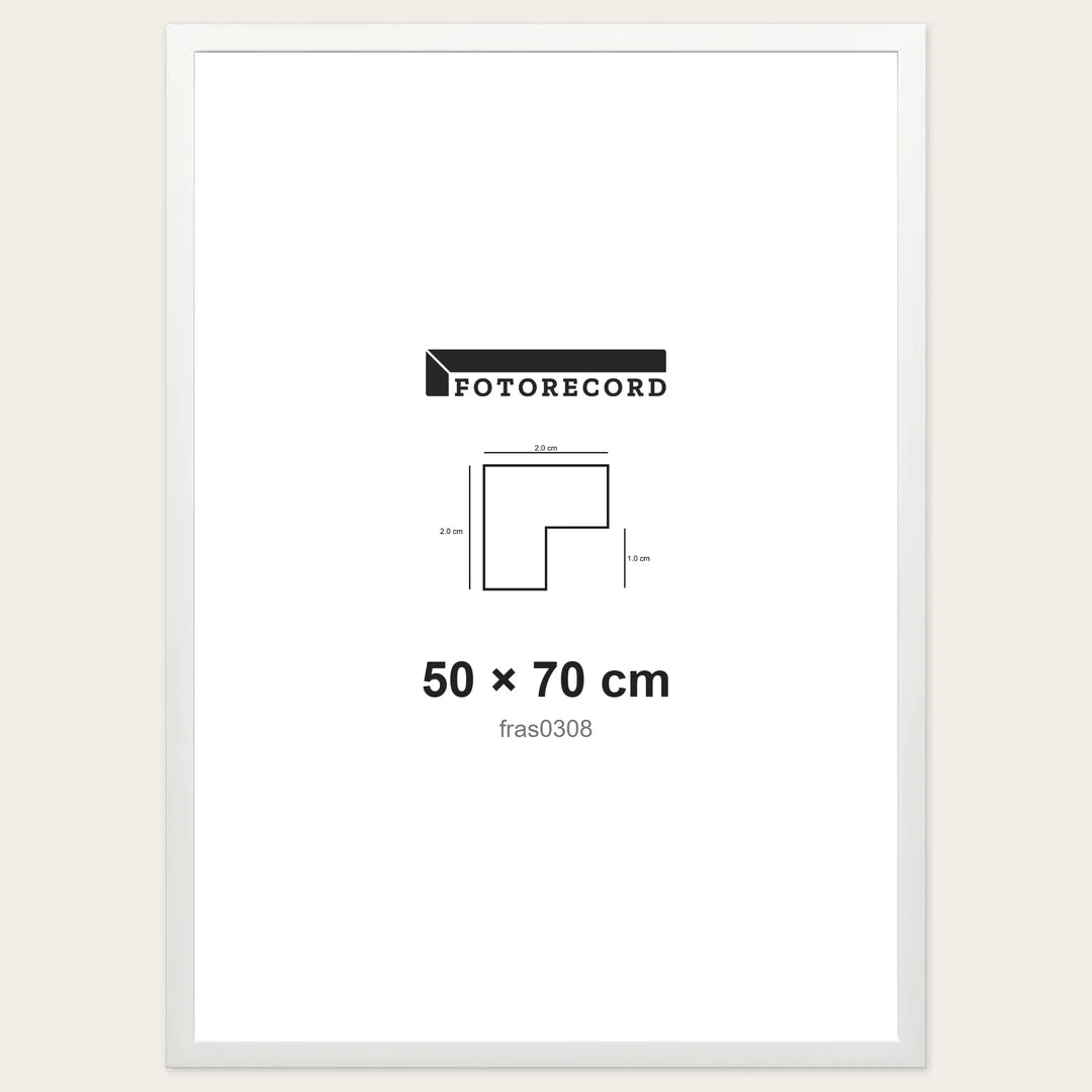 Kit Cornice Completa 50x70 cm — Bianco Satinato | fras0308