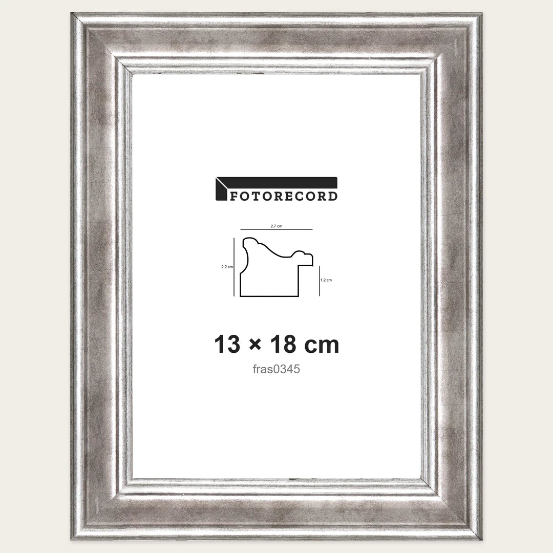 Kit Cornice Completa 13x18 cm — Argento Lucido | fras0345